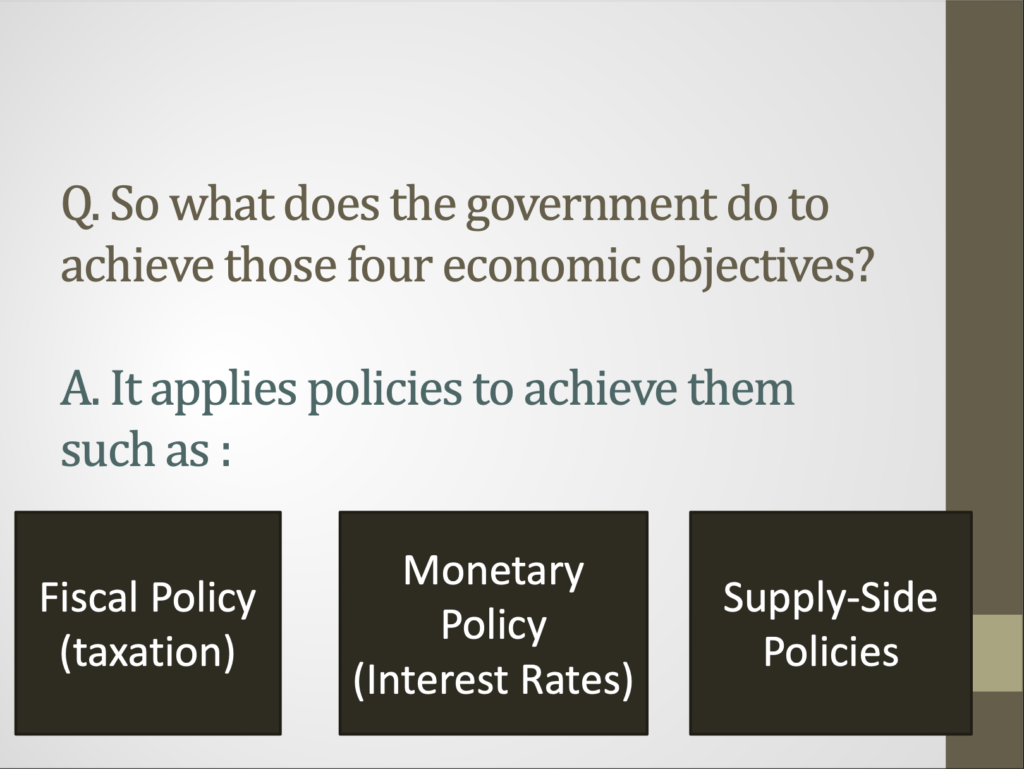 Government Objectives Presentation Notes